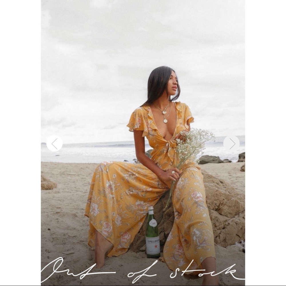 Fortunate One Aztec Jumpsuit in mustard